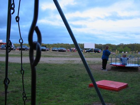 Getty 4 Drive-In Theatre - Playground From Water Winter Wonderland (newer photo)
